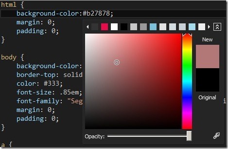 Visual Studio 2012-CSS Editor-Color Picker