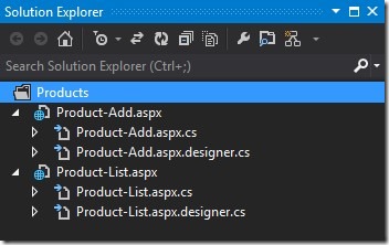 Visual Studio 2012-Multiple Solution Explorer Windows-Product Folder